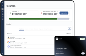 plataforma de clara con tarjeta clara black